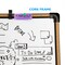 BAZIC CLASSIQUE Cork Framed Magnetic Dry Erase Board 17" X 23"